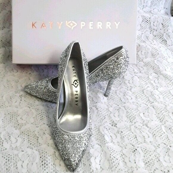 Katy Perry Shoes - NIB Katy Perry Sz 6M THE SISSY Dressy Silver Glitter Shoes Pumps